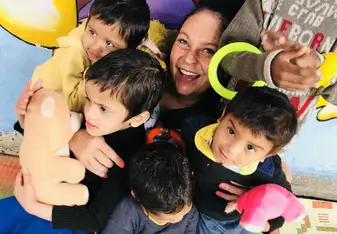 Volunteering at the orphanage 