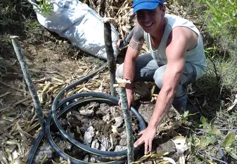 Compost water heater
