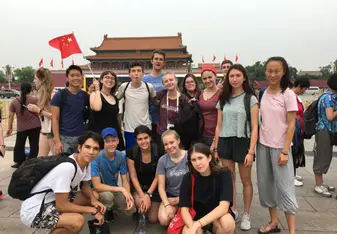 Me and my group in front of the Forbidden City