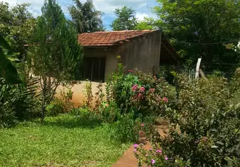Here's part of the garden at one of the host family homes
