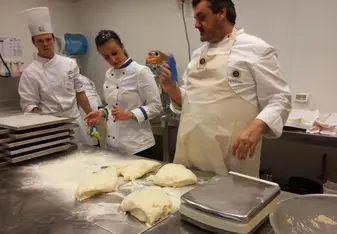 Chef Bertloi conducting a demonstration