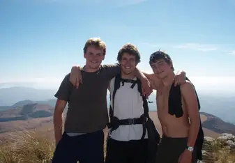 After a very long and difficult hike.