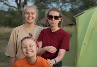 Us girls in the Serengeti