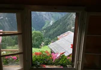 View from our room in the Swiss Alps