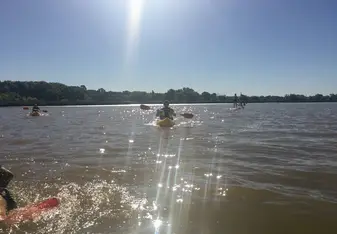 Kayaking on the Río de la Plata