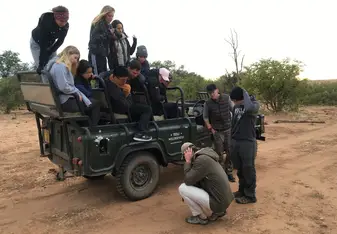 Students tracking elephants