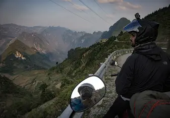 Exploring the countryside of Vietnam by motorbike.