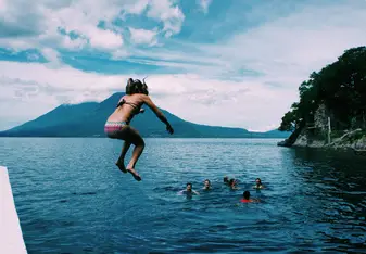 A weekend excursion to a nearby lake. 