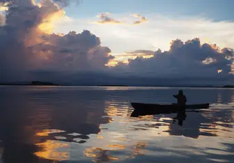 Person on a boat.