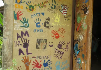 Volunteers' handprints