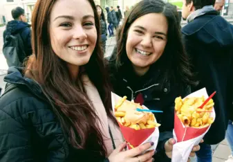 Enjoying Frites in Belgium on a weekend cultural trip