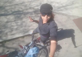 Taking a bike ride through Stanley Park.