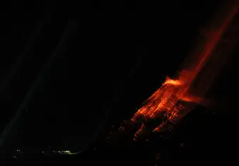 This is a picture of the volcano fuego in Guatemala. 