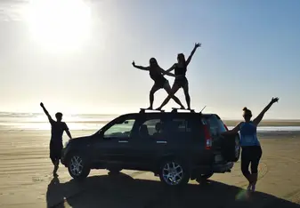 Car picture on the 90-mile beach