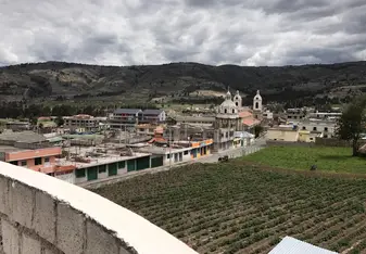 View of rural town of Guamote, south of Riobamba