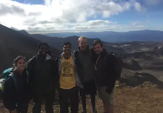 Group of people on the tongariro