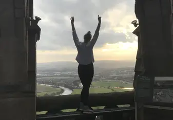 Atop the Wallace Monument looking over Stirling