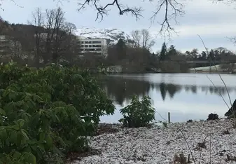 The Loch on UStirling's campus