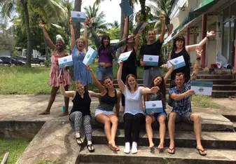 My group receiving their certificates 