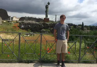 Standing in the ruins of Pompeii