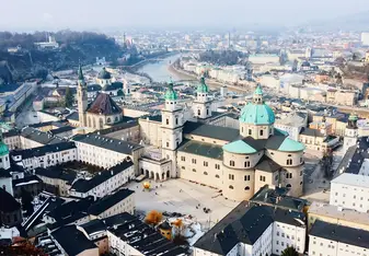 View of the historic city center