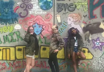 Posing in German military jackets!