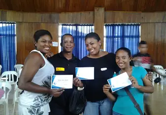 The day I met my wife (far right)