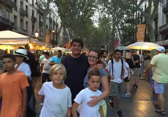 My host family and I in Barcelona