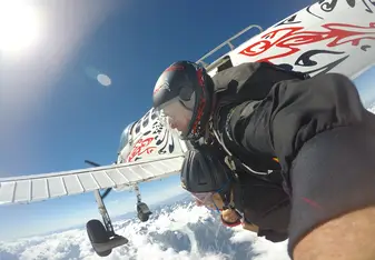 Sky diving over Fox Glacier 