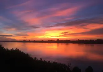 Sunset in NongKhai, Thailand