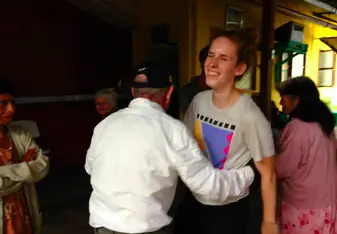 Dancing with Jorge at the Dancing Day