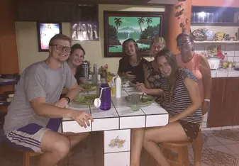 Host family and friends