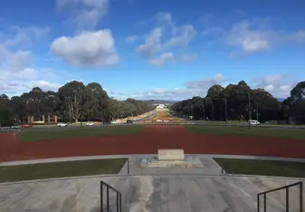 View of New Parliament House from the Australian War Memorial