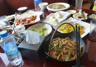 One of our last meals.