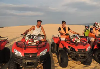 We took a day trip to the Worimi Sand Dunes. This is one of my Australian Friends and I.