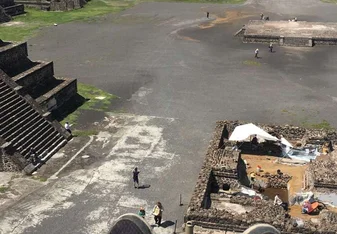 Top of Mexico City Pyramids