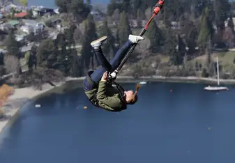 I did a handstand off the ledge while bungy jumping down in Queenstown.