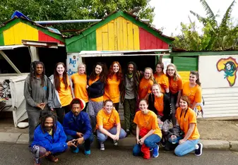 Our group visiting the Rasta community