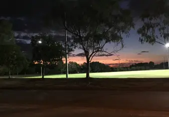 Sunset on campus