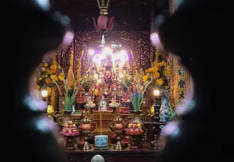 A Silent Moment in a Temple in Chiang Mai 
