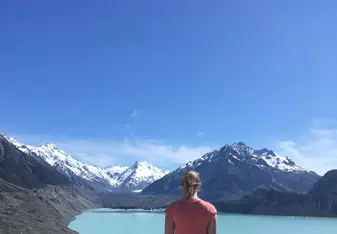 A beautiful snowy view on a sunny day
