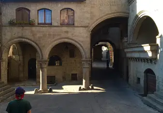 Piazza San Pelligrino; the heart of the Medival city. 
