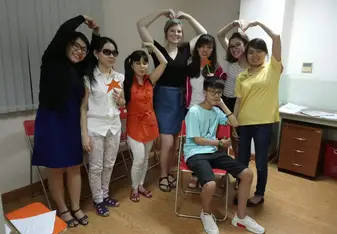 group photo smiling and posing