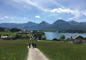 Our class visiting a lake not far away from Salzburg 
