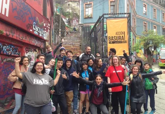 Group picture in the street