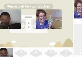 Teacher Carley and Dino 