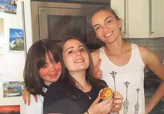 cooking, host family, sisters, food