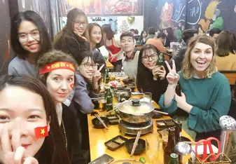 Hot pot and teacher friends!