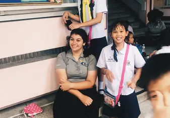 Braiding Hair during Recess 