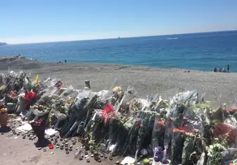 Flowers for the victims of Bastille Day attack